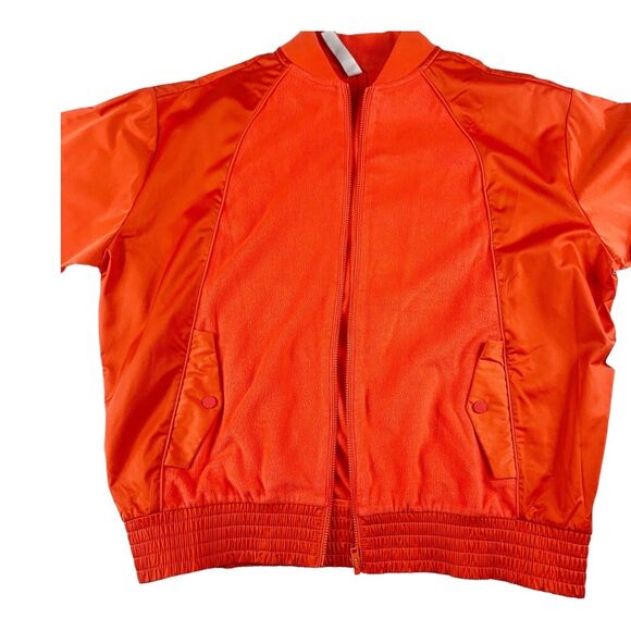 Athleta Jacket Lightweight Zion Microfleece Unlined Orange Size XS Oversized - Picture 7 of 12